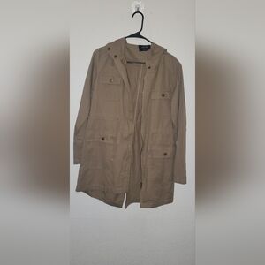 Tan Hooded Jacket